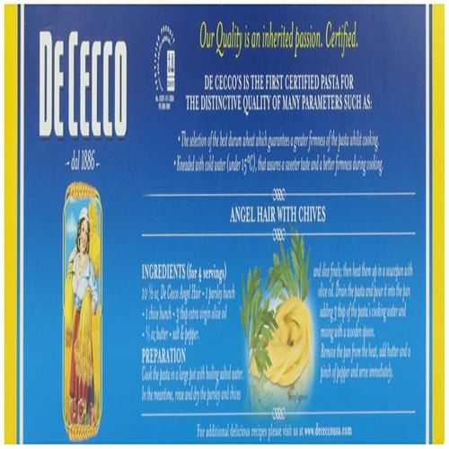 De Cecco Angel Hair No. 9 Pasta, 16 Oz