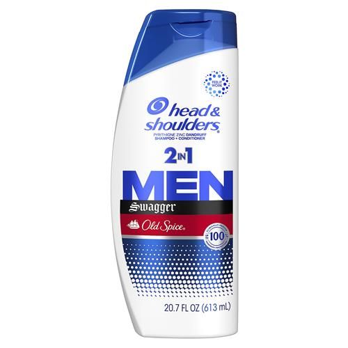 Head And Shoulders Mens 2 In 1 Dandruff Shampoo And Conditioner, Anti-Dandruff Treatment, Old Spice Swagger For Daily Use, Paraben Free, 20.7 Oz