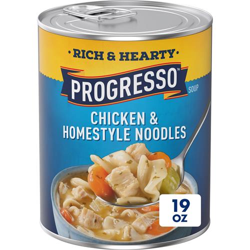 Progresso Rich & Hearty, Chicken & Homestyle Noodle Canned Soup, 19 Oz.