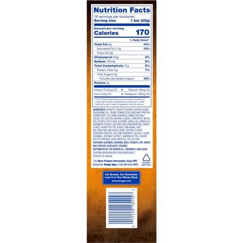 Kroger Sweet & Salty Peanut Granola Bars 18 ct / 22.2 oz