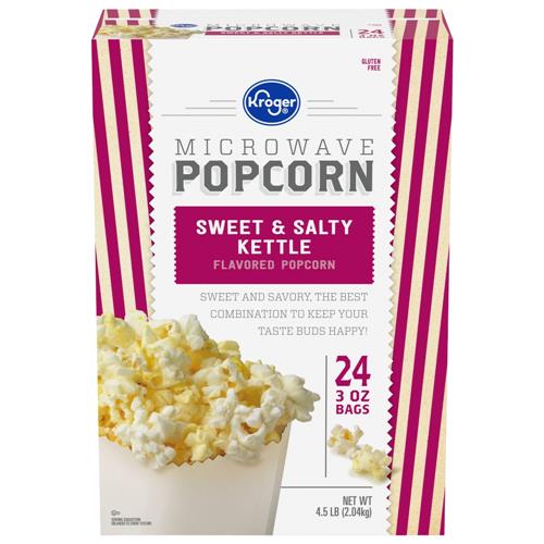 Kroger Sweet & Salty Kettle Microwave Popcorn 24 ct / 3 oz