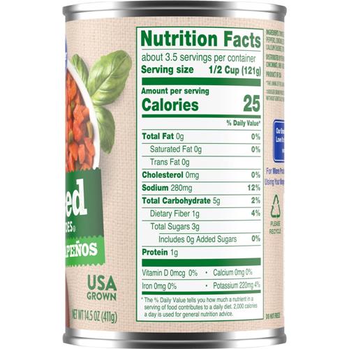 Kroger Petite Diced Tomatoes with Green Chilies 14.5 oz