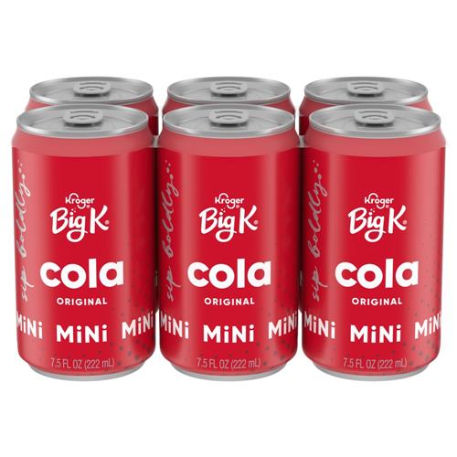 Kroger Big K Cola Mini Cans 6 pk / 7.5 fl oz