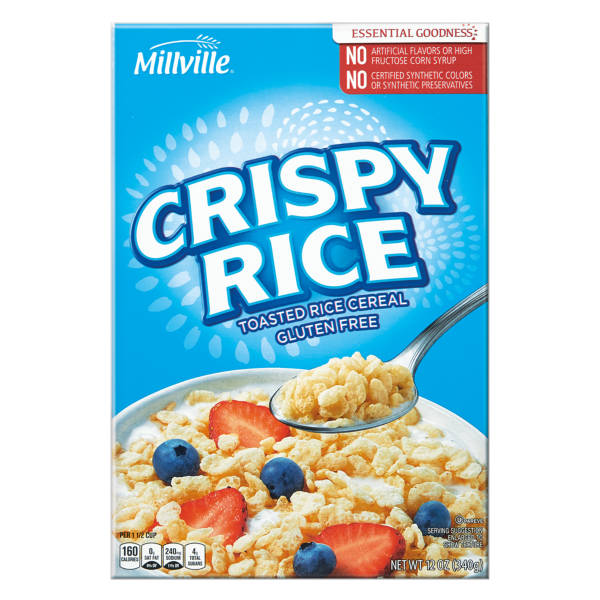 Millville Crispy Rice Cereal, 12 oz