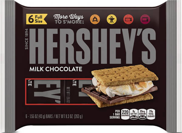 Hershey's Milk  Chocolate Candy Bar, 6 count