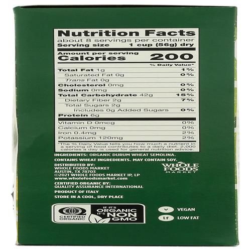 Whole Foods Market, Organic Farfalle, 16 Oz
