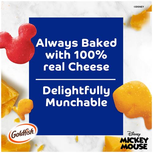 Goldfish Disney Mickey Mouse Cheddar Crackers, Snack Crackers, 6.6 Oz Bag