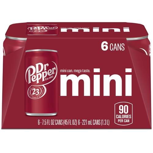 Dr Pepper - Mini Cans, 7.5 Oz, 6 Pk