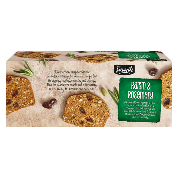 Savoritz Raisin & Rosemary Artisan Crisp, 5.3 oz