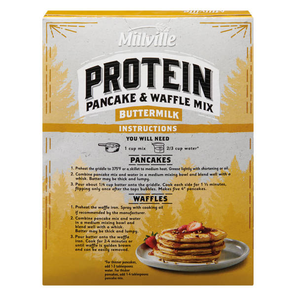 Millville Buttermilk Protein Pancake & Waffle Mix, 20 oz