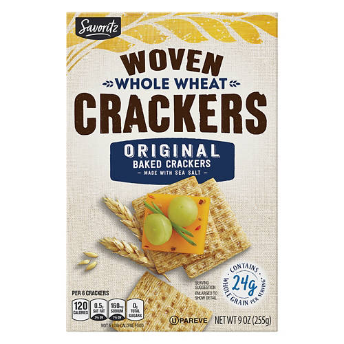 Savoritz Woven Whole Wheat Cracker, 9 oz
