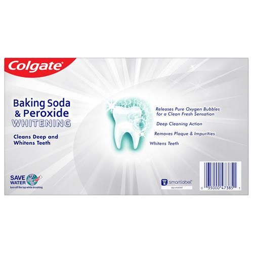 Colgate Baking Soda And Peroxide Whitening Toothpaste, Frosty Mint Stripe - 6.0 Ounce (Pack Of 3)