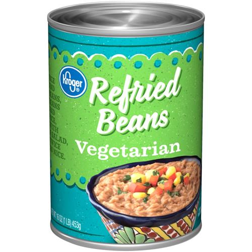 Kroger Vegetarian Refried Beans 16 oz