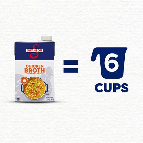 Swanson 100% Natural Chicken Broth, 48 Oz Carton
