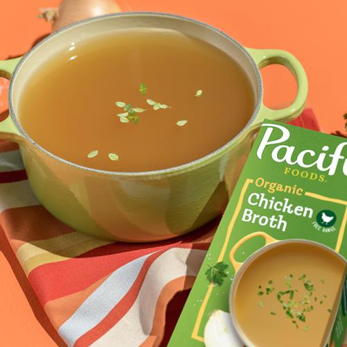Pacific Foods Organic Chicken Broth 32 Oz Carton