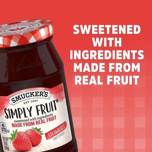 Smuckers Simply Fruit Strawberry Spreadable Fruit, 10 Ounces