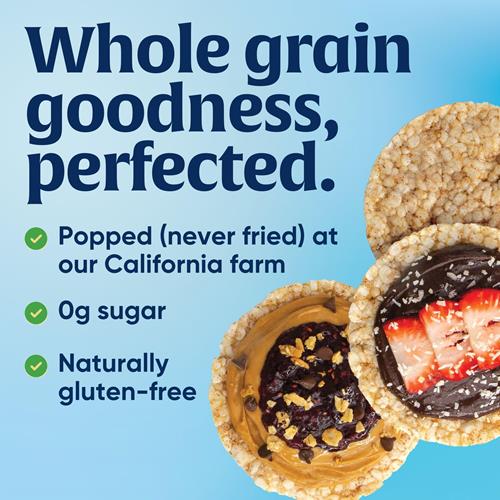 Lundberg Organic Brown Rice Cakes, Lightly Salted, Gluten-Free, Vegan, Healthy Snacks, 8.5 Oz