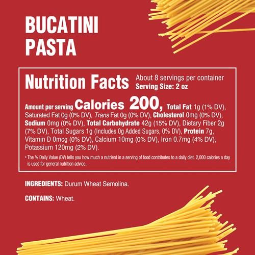 Raos Homemade Bucatini Pasta, 16Oz, Traditionally Crafted, Premium Quality, From Durum Semolina Flour, Traditional Bronze Die Cut, Imported From Italy