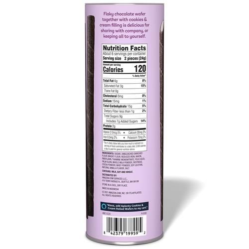 Aplenty Cookies & Cream Rolled Wafers, 5 Oz