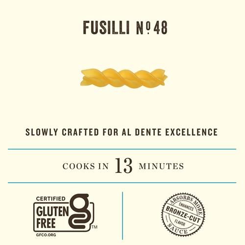 Rummo Gluten Free Fusilli N.48 - Gluten Free Fusilli Pasta Noodles, Made With Brown Rice & Corn, Pasta From Italy - 12 Ounce (Pack Of 1)