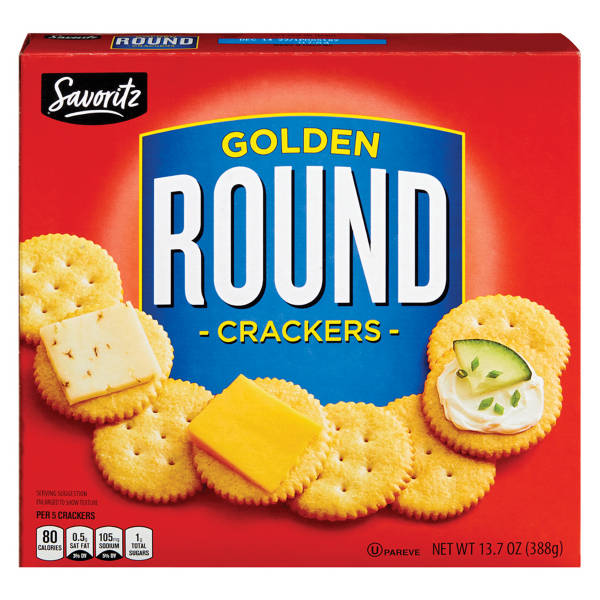 Savoritz Golden  Round  Crackers, 13.7 oz