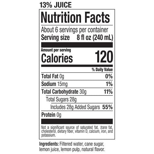 Tropicana Classic Lemonade, Made With Real Lemons, 46 Fl Oz Bottle