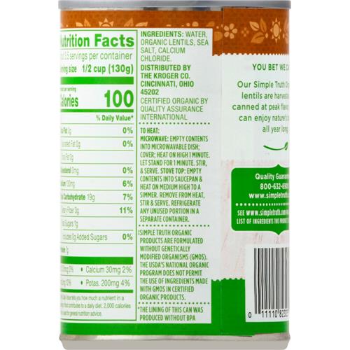 Simple Truth Organic Lentils 15 oz