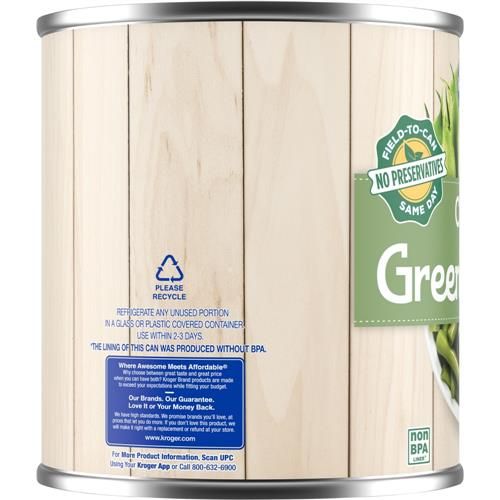 Kroger Cut Green Beans 102 oz