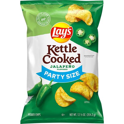 Lays Kettle Cooked Jalapeno Potato Chips, 12.5 Oz