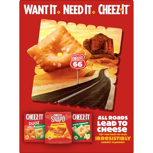 Cheez-It Grooves Crunchy Cheese Crackers, Snack Crackers, Lunch Snacks, Sharp White Cheddar, 9Oz Box (1 Box)