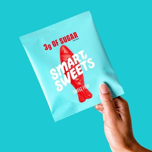 Smartsweets , Sweet Fish, Candy With Low Sugar (3G), Plant-Based, Free From Sugar Alcohols, 1.8 Oz, Berry