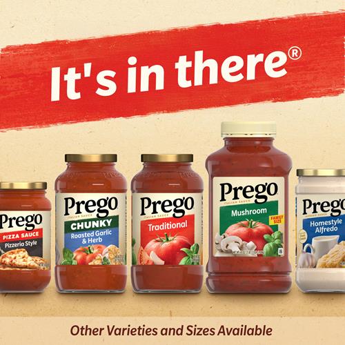Prego Traditional Sensitive Recipe Low Fodmap Pasta Sauce, 23.75 Oz Jar