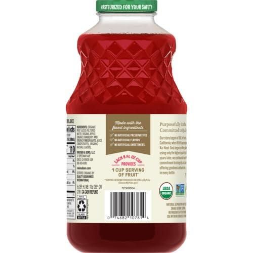 R.W. Knudsen Family Organic Cranberry Pomegranate Juice Blend, 32 Ounces