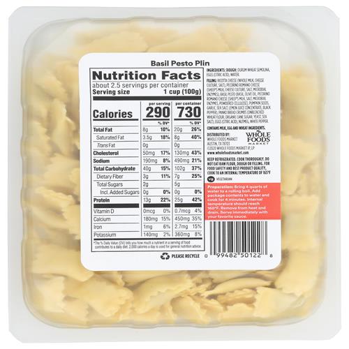 Whole Foods Market, Basil Pesto Plin, 9 Ounce