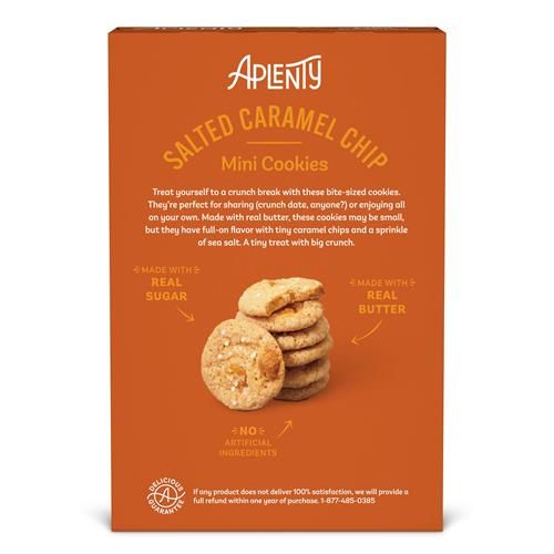 Aplenty, Salted Caramel Chip Mini Cookies, 8 Oz