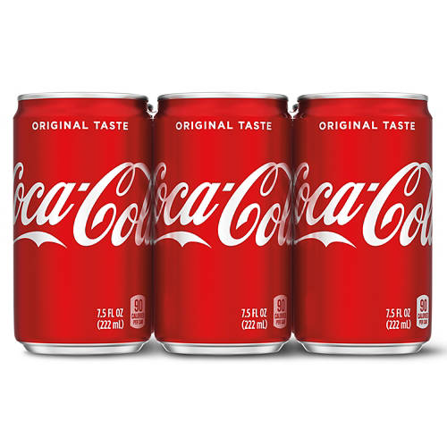 Coca-Cola Cola Mini Cans - 6 Pack, 7.5 fl oz