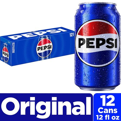 Pepsi Cola Soda, 12 Fl Oz Cans (Pack Of 12)