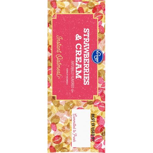 Kroger Strawberries & Cream Instant Oatmeal 8 ct