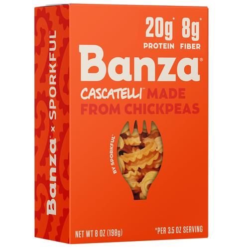 Banza Cascatelli Pasta From Chickpeas - Gluten Free, High Protein, And Lower Carb Protein Cascatelli Pasta Noodles - 8Oz