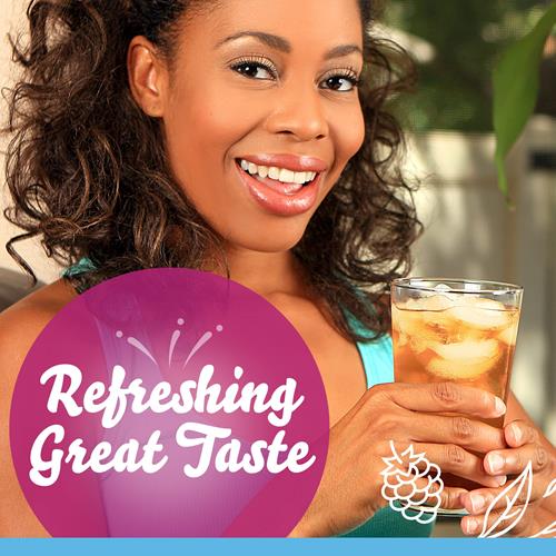 Crystal Light Sugar-Free Raspberry Iced Tea Naturally Flavored Powdered Drink Mix 6 Count Pitcher Packets