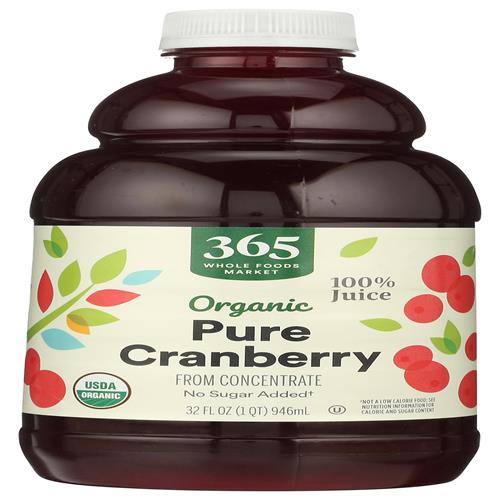 Whole Foods Market, Organic Pure Cranberry Juice, 32 Fl Oz