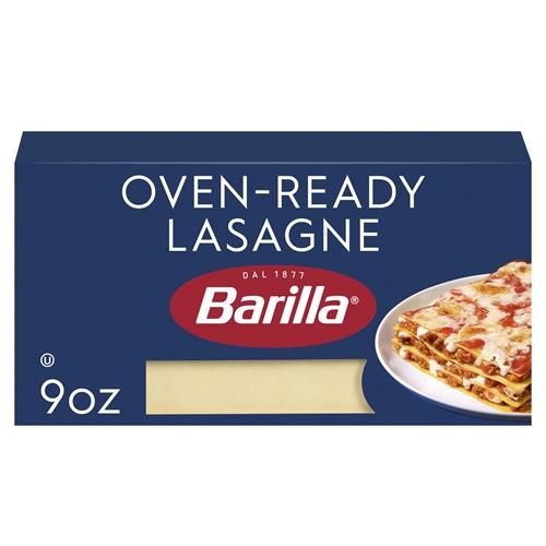 Barilla Oven-Ready Lasagne, 9 Oz. Box - Pasta Made With Durum Wheat Semolina - Kosher Certified Pasta