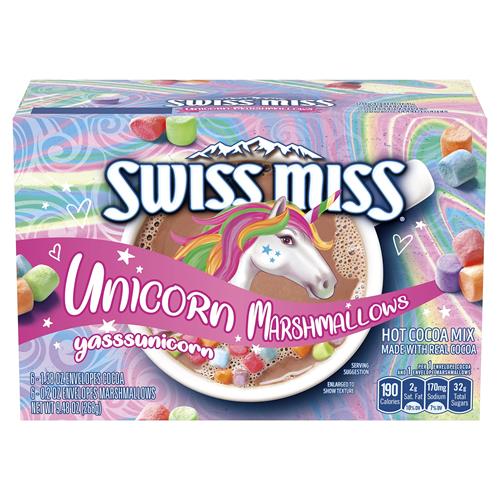 Swiss Miss Unicorn Marshmallows Hot Cocoa Mix, 6 Count Hot Cocoa Mix Packets
