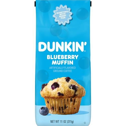 Dunkin Blueberry Muffin Flavored Ground Coffee, 11 Ounce