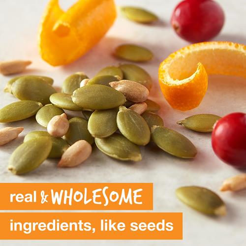 Kind Seeds Fruit & Nuts Snack Bar, Orange Cranberry | 5G Protein, High Fiber, Gluten Free Bars, 1.4 Oz, 6 Count