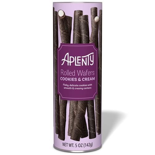 Aplenty Cookies & Cream Rolled Wafers, 5 Oz