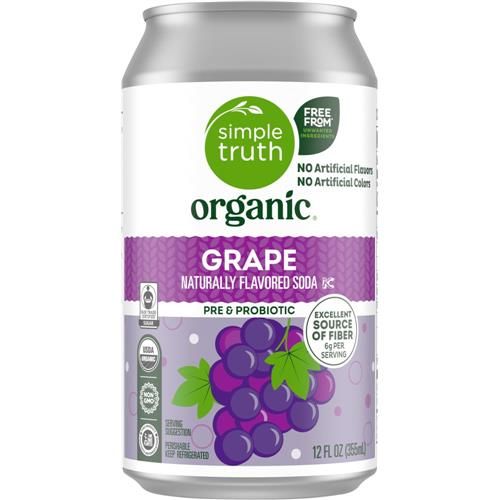 Simple Truth Organic Grape Soda Can 12 fl oz