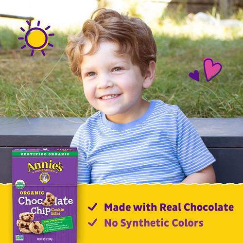 Annies Chocolate Chip Organic Cookie Bites, 6.5 Oz