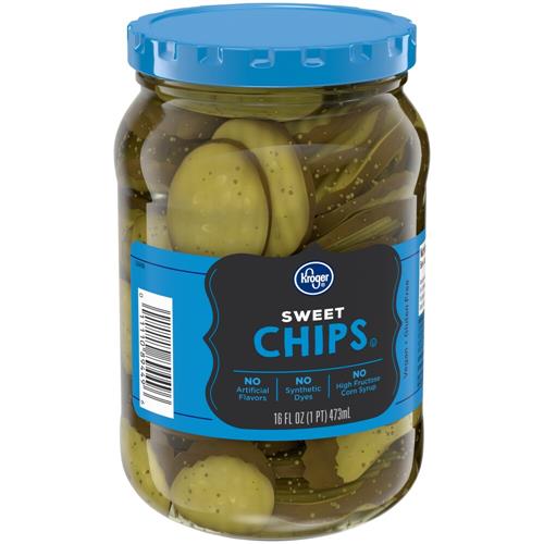 Kroger Sweet Pickle Chips 16 fl oz