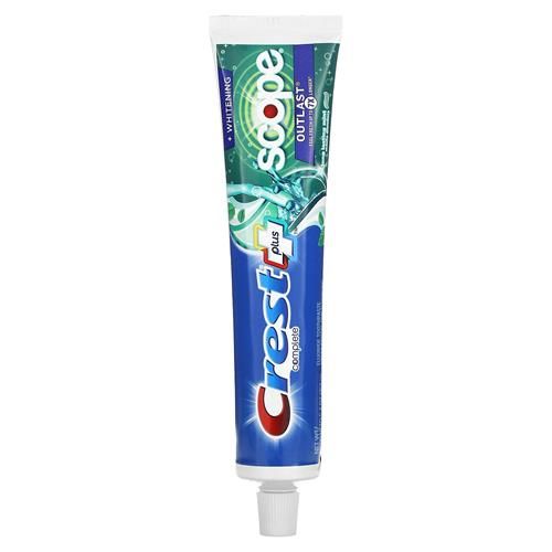 Crest + Scope Outlast Complete Whitening Toothpaste, Mint, 5.4 Oz